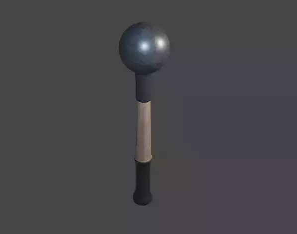 Mongolian Iron Mace Low-poly 3D model Weapon By Miqdad 3D model