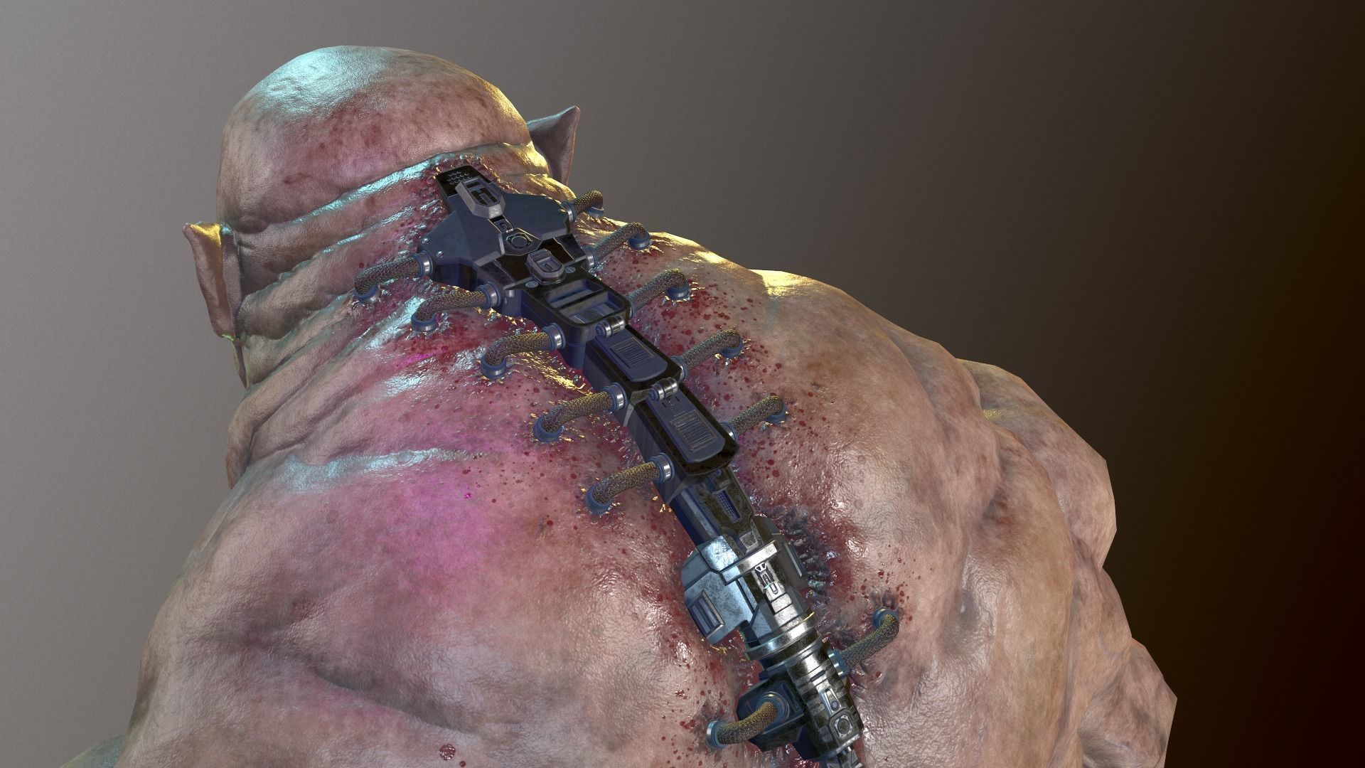 Zombie Character AAA Low-poly 3D model_11