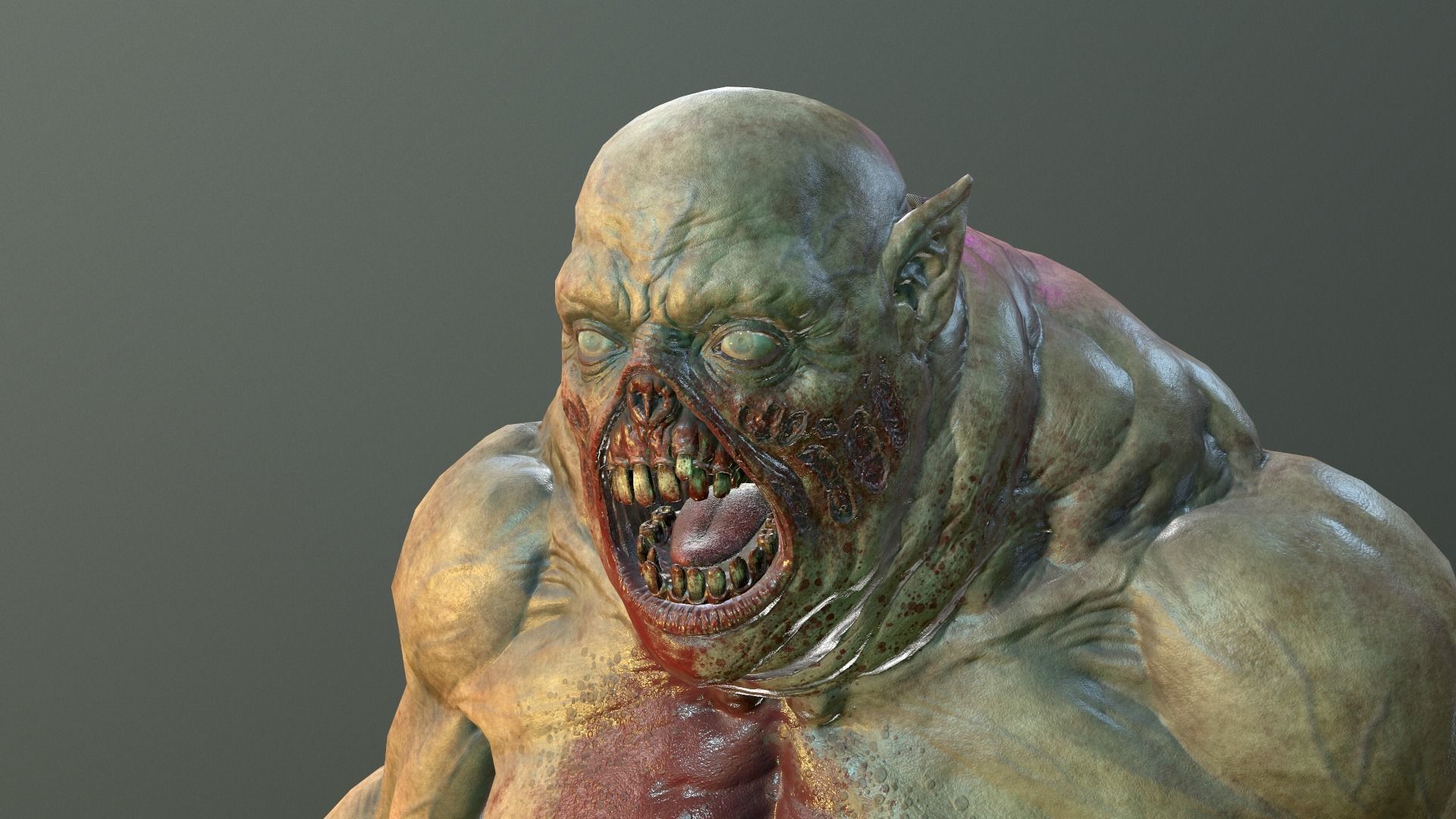 Zombie Character AAA Low-poly 3D model_17