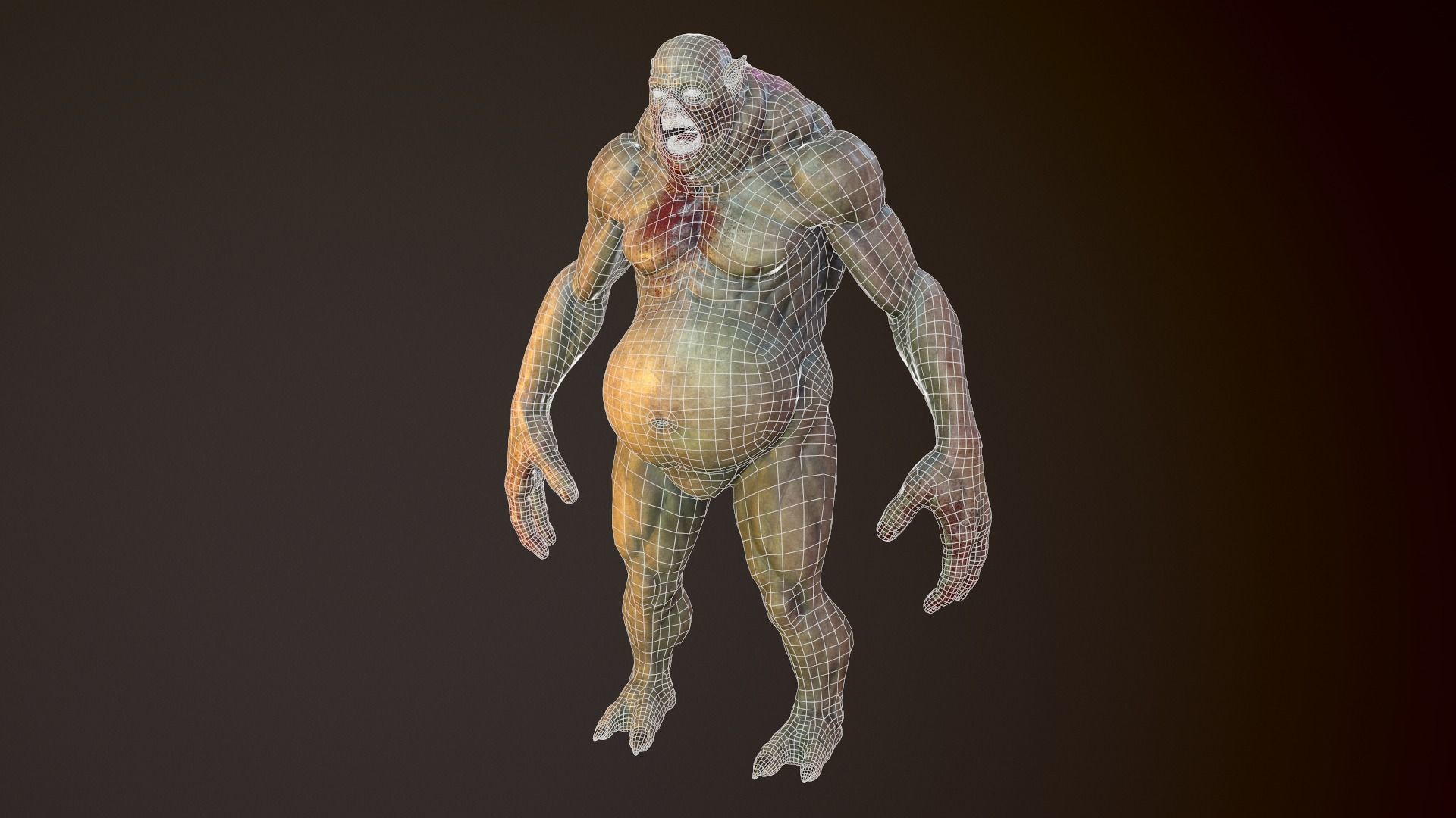 Zombie Character AAA Low-poly 3D model_12