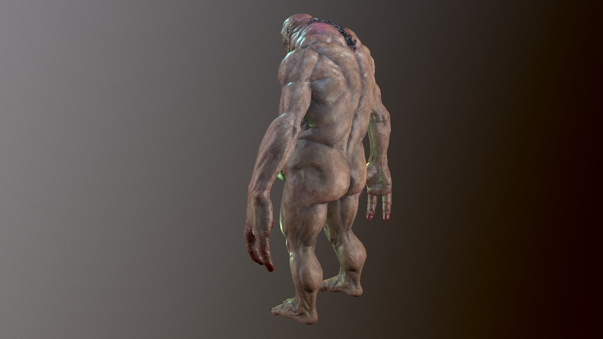 Zombie Character AAA Low-poly 3D model_9