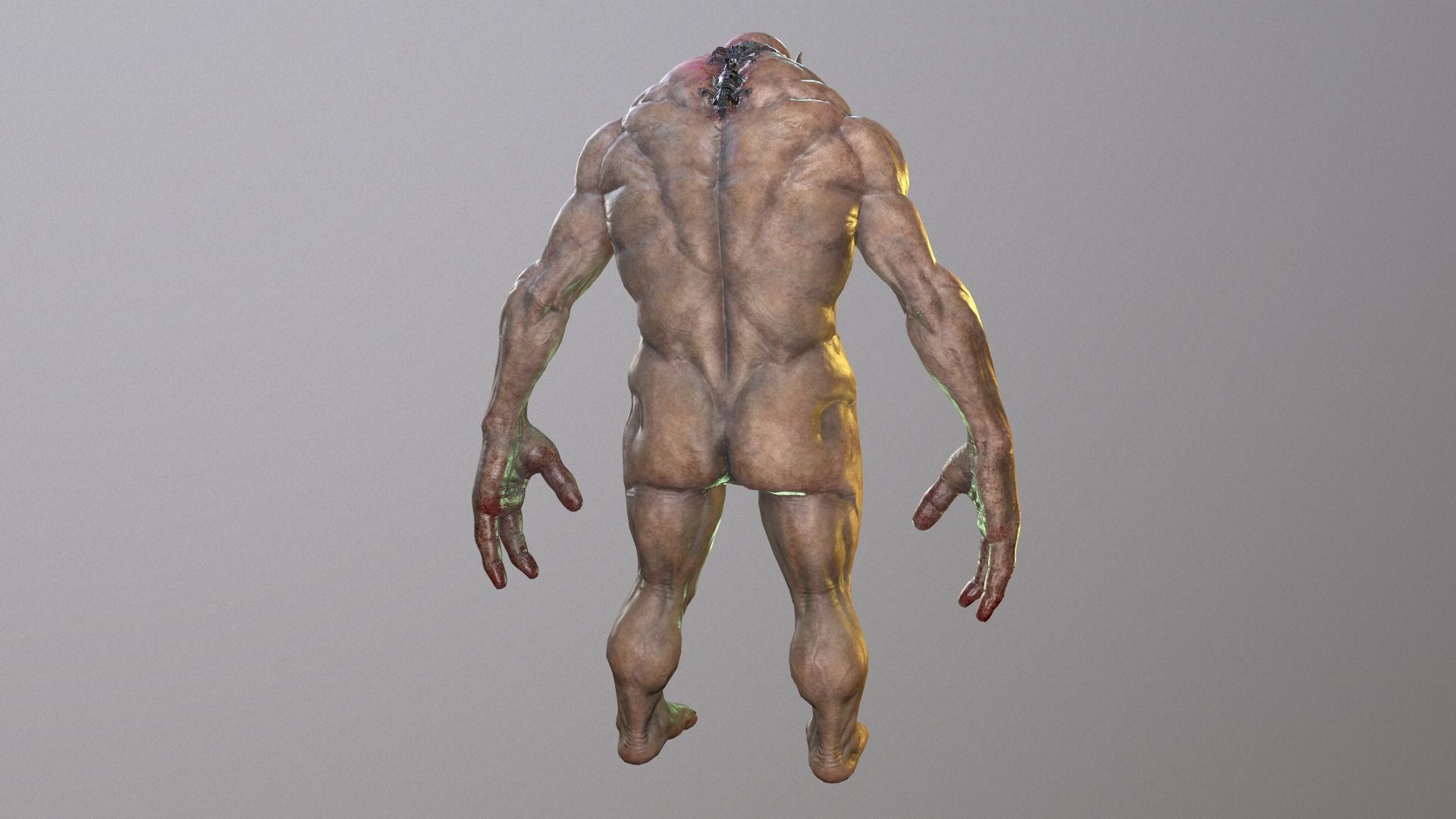 Zombie Character AAA Low-poly 3D model_8