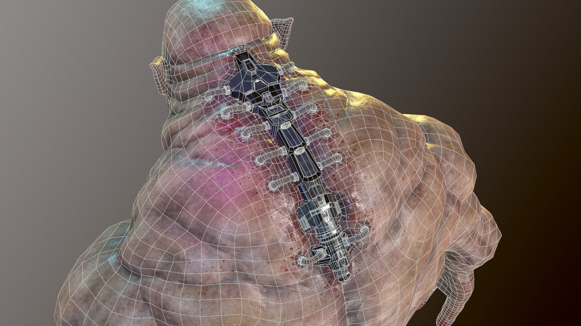 Zombie Character AAA Low-poly 3D model_15