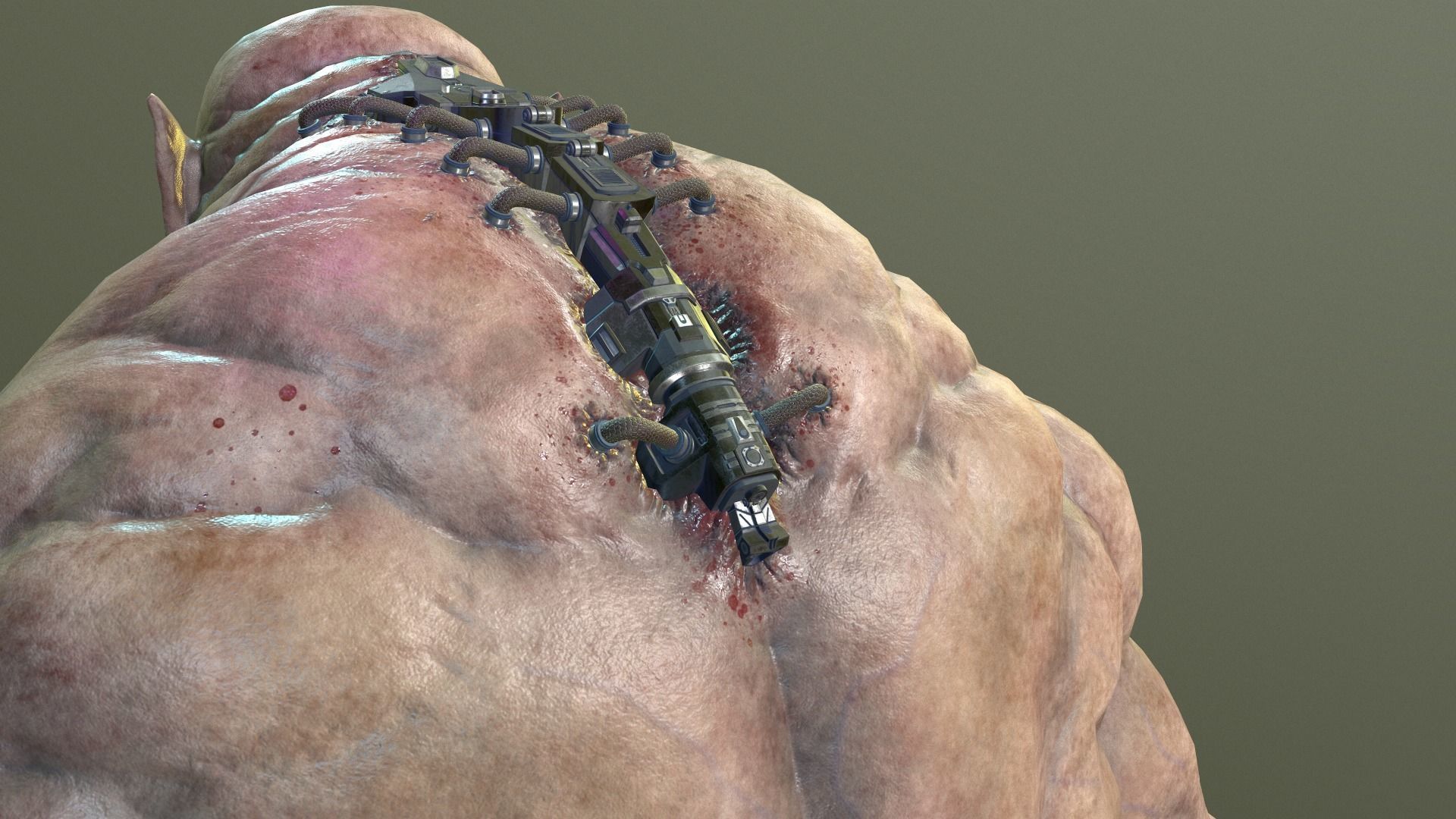 Zombie Character AAA Low-poly 3D model_19