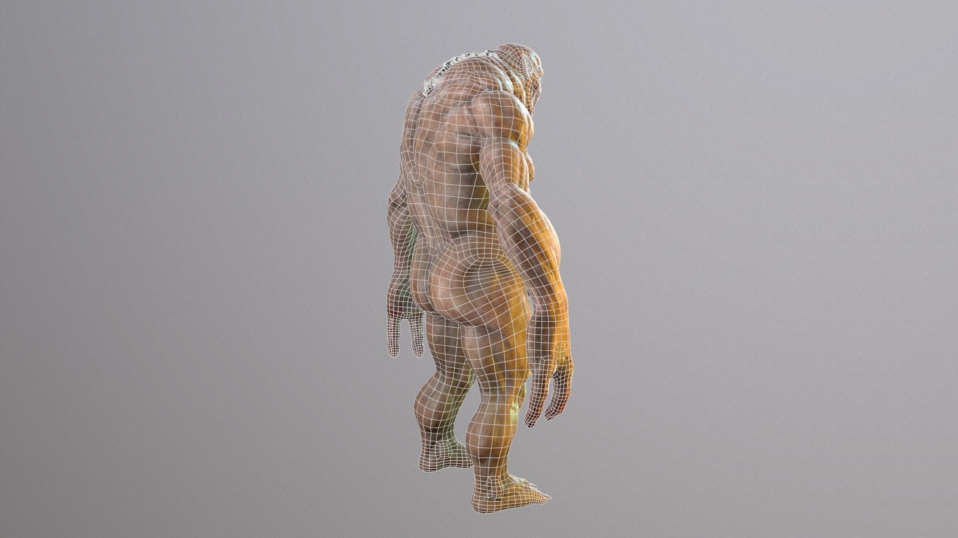 Zombie Character AAA Low-poly 3D model_14