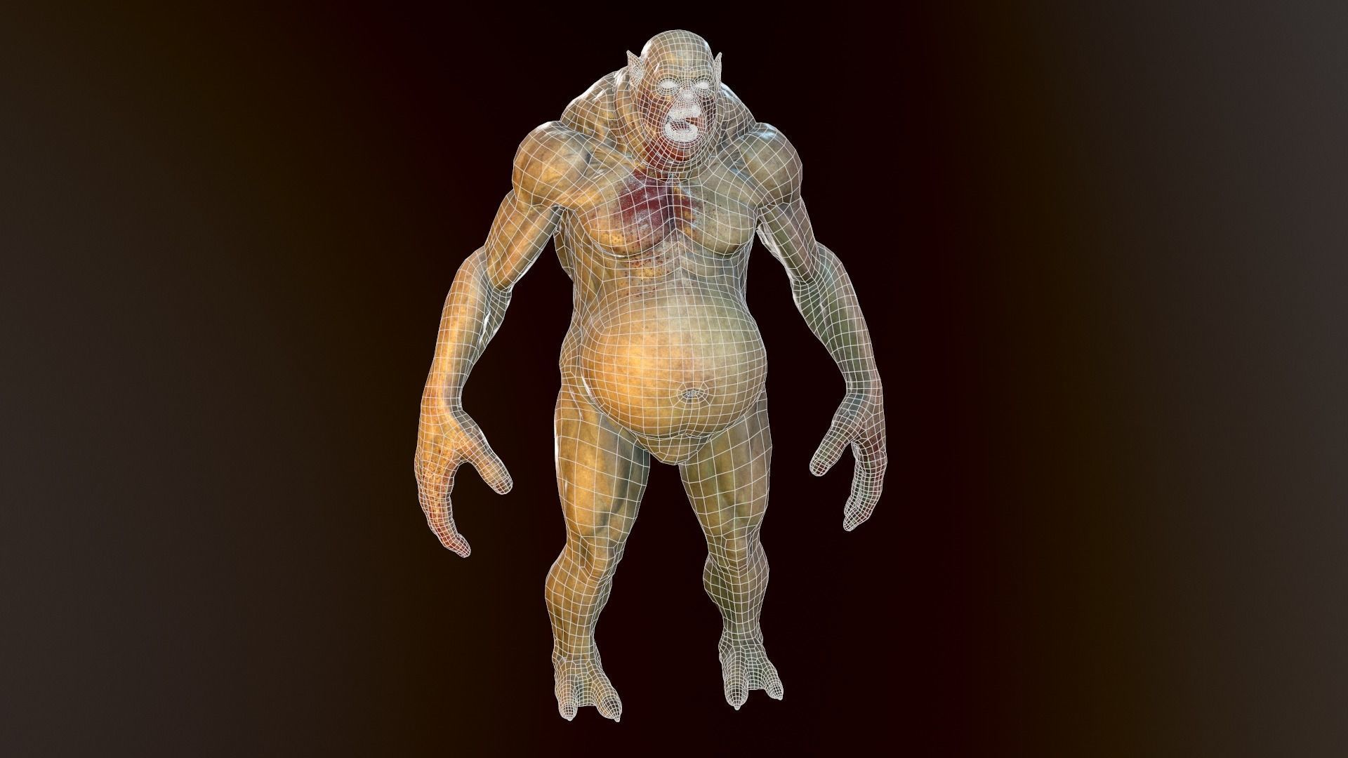 Zombie Character AAA Low-poly 3D model_13