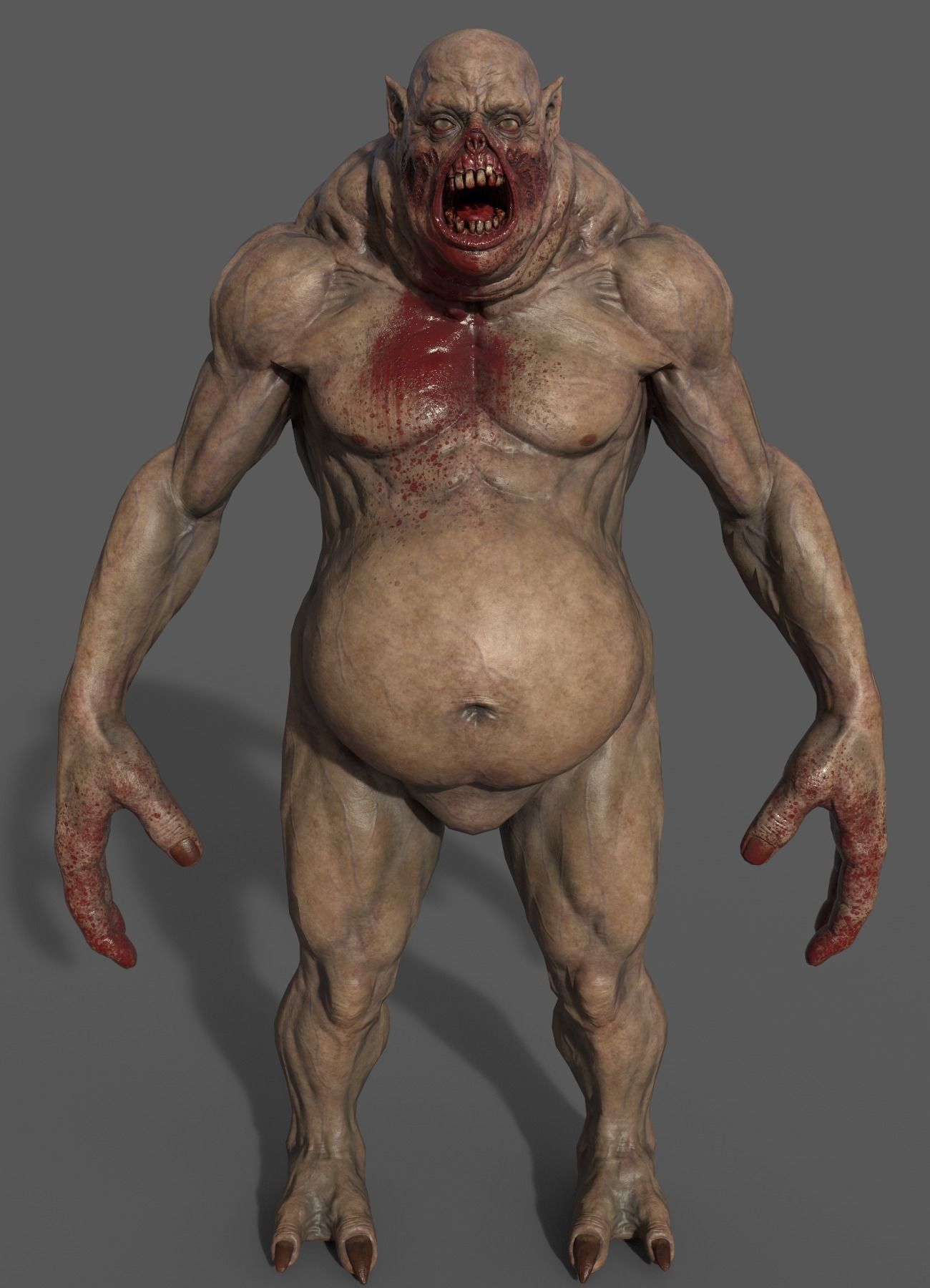 Zombie Character AAA Low-poly 3D model_1