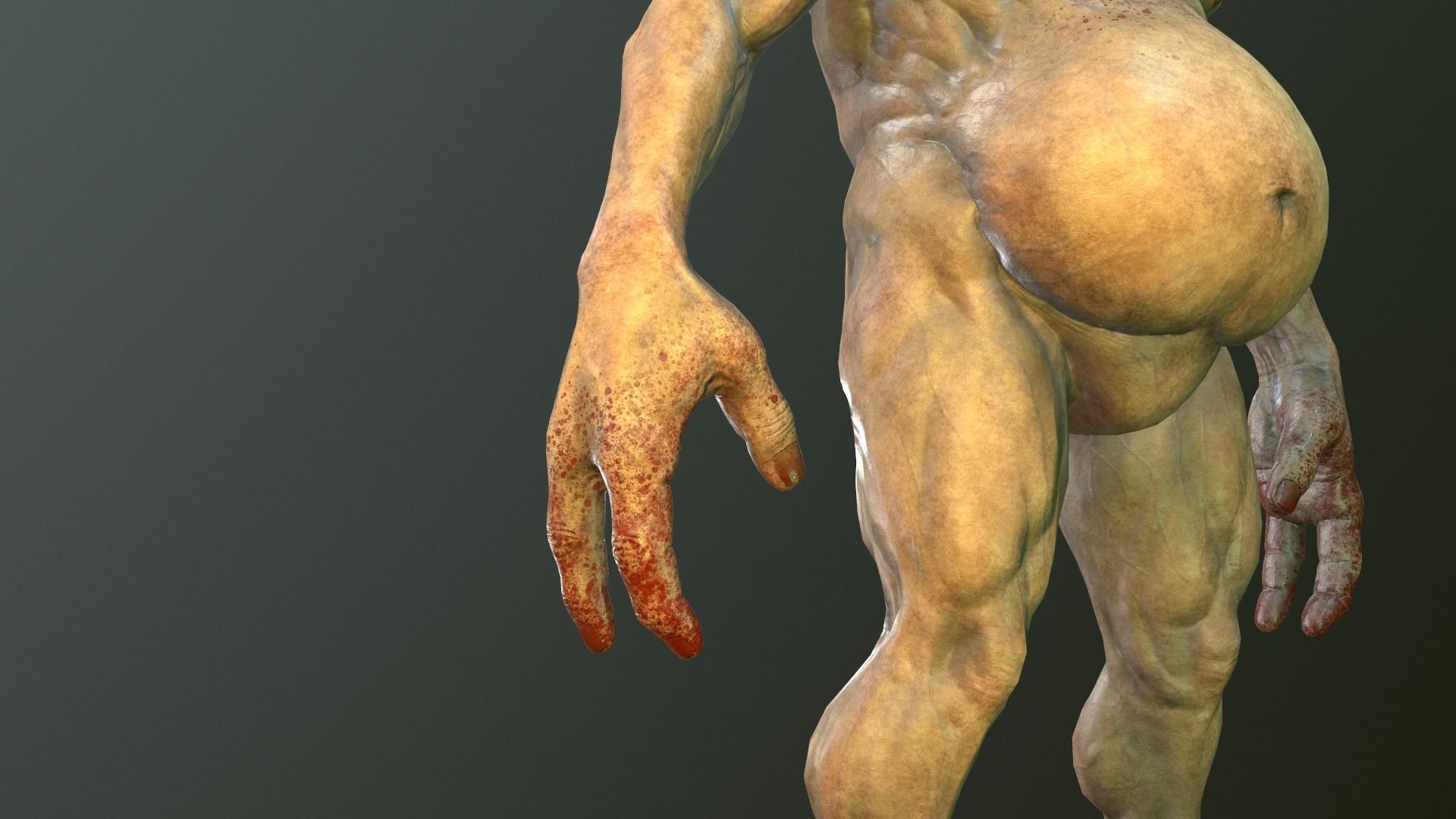 Zombie Character AAA Low-poly 3D model_18