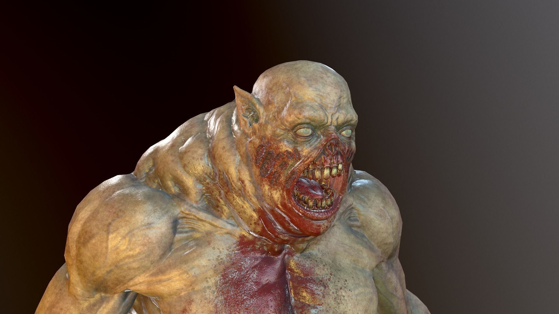 Zombie Character AAA Low-poly 3D model_10