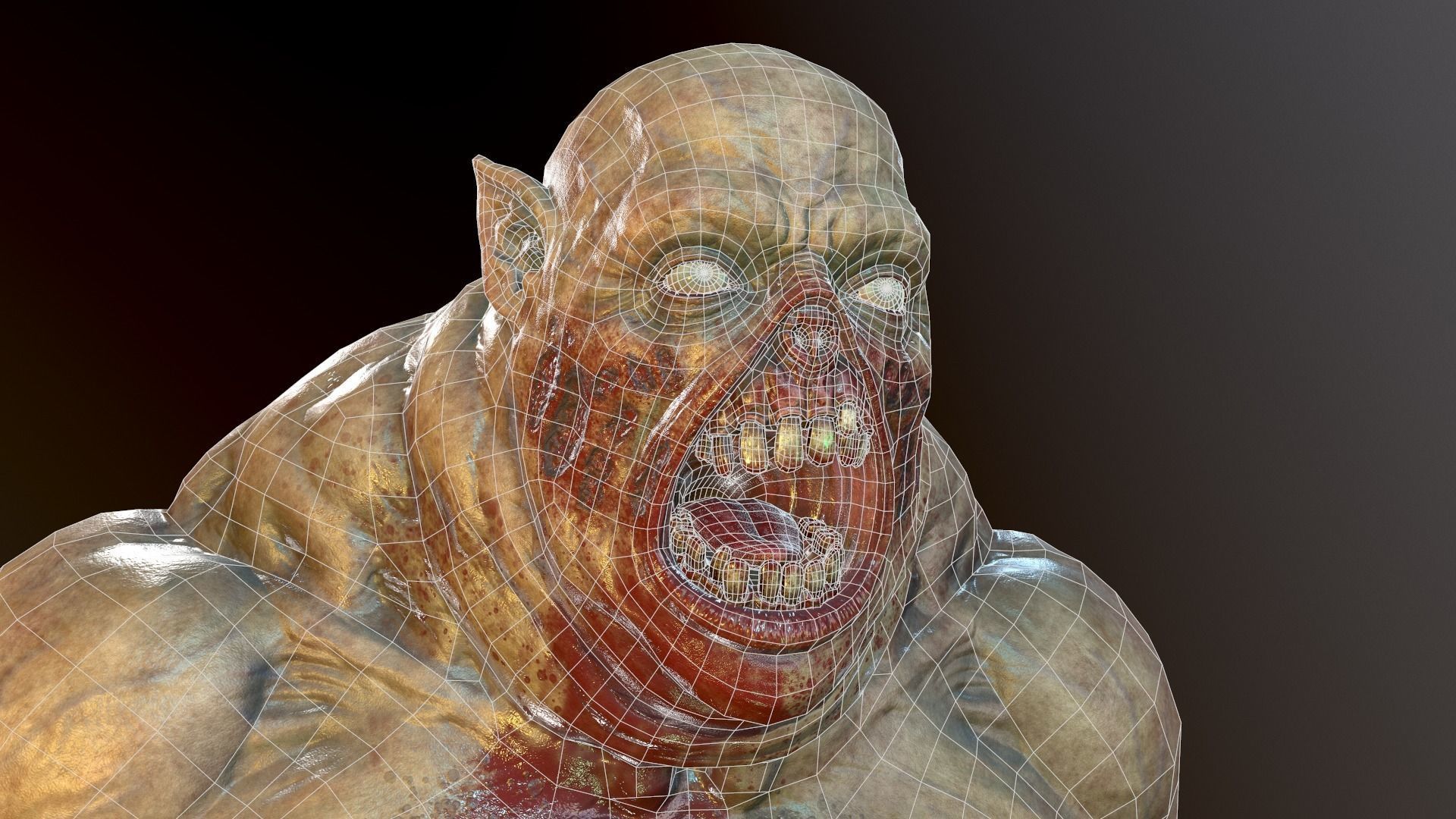Zombie Character AAA Low-poly 3D model_16