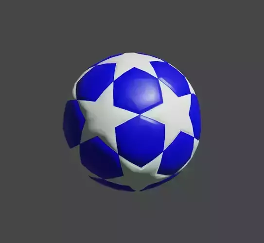 Champions League Ball 3d model Low-poly 3D model