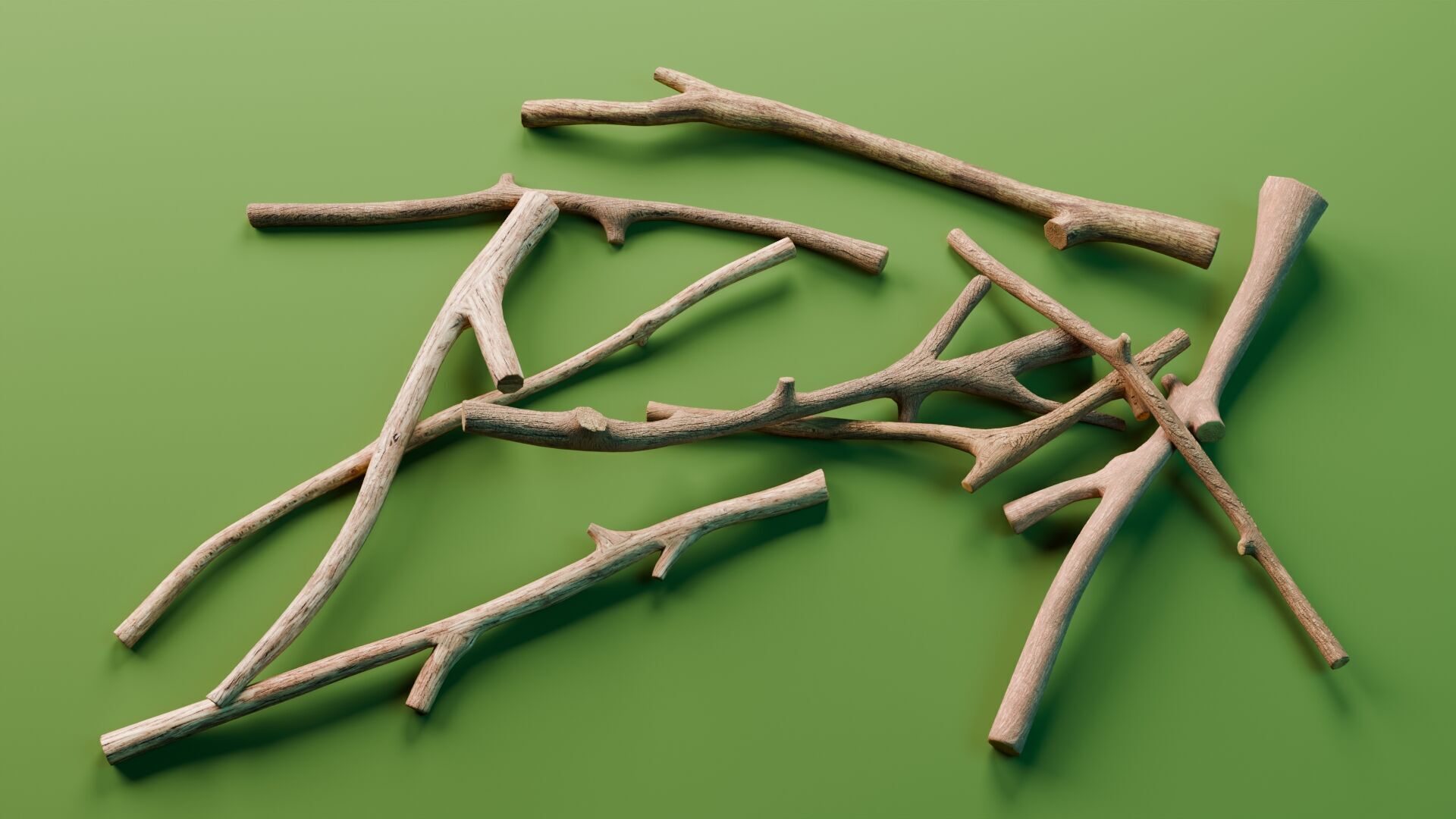 Sticks Free 3D model_1