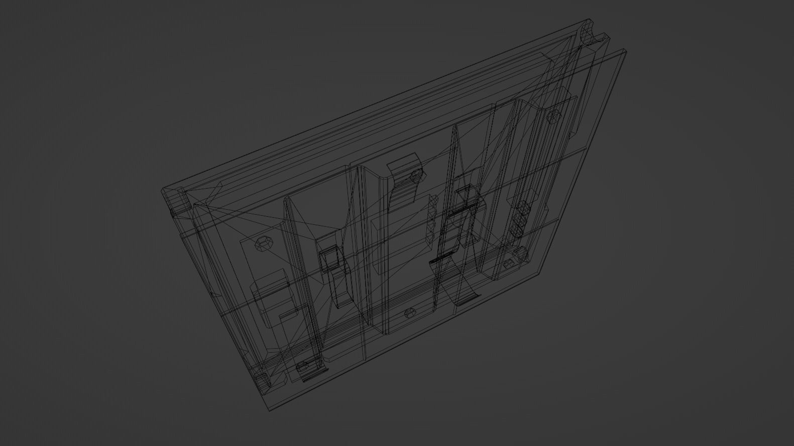 Modular TV screen Low-poly 3D model_21