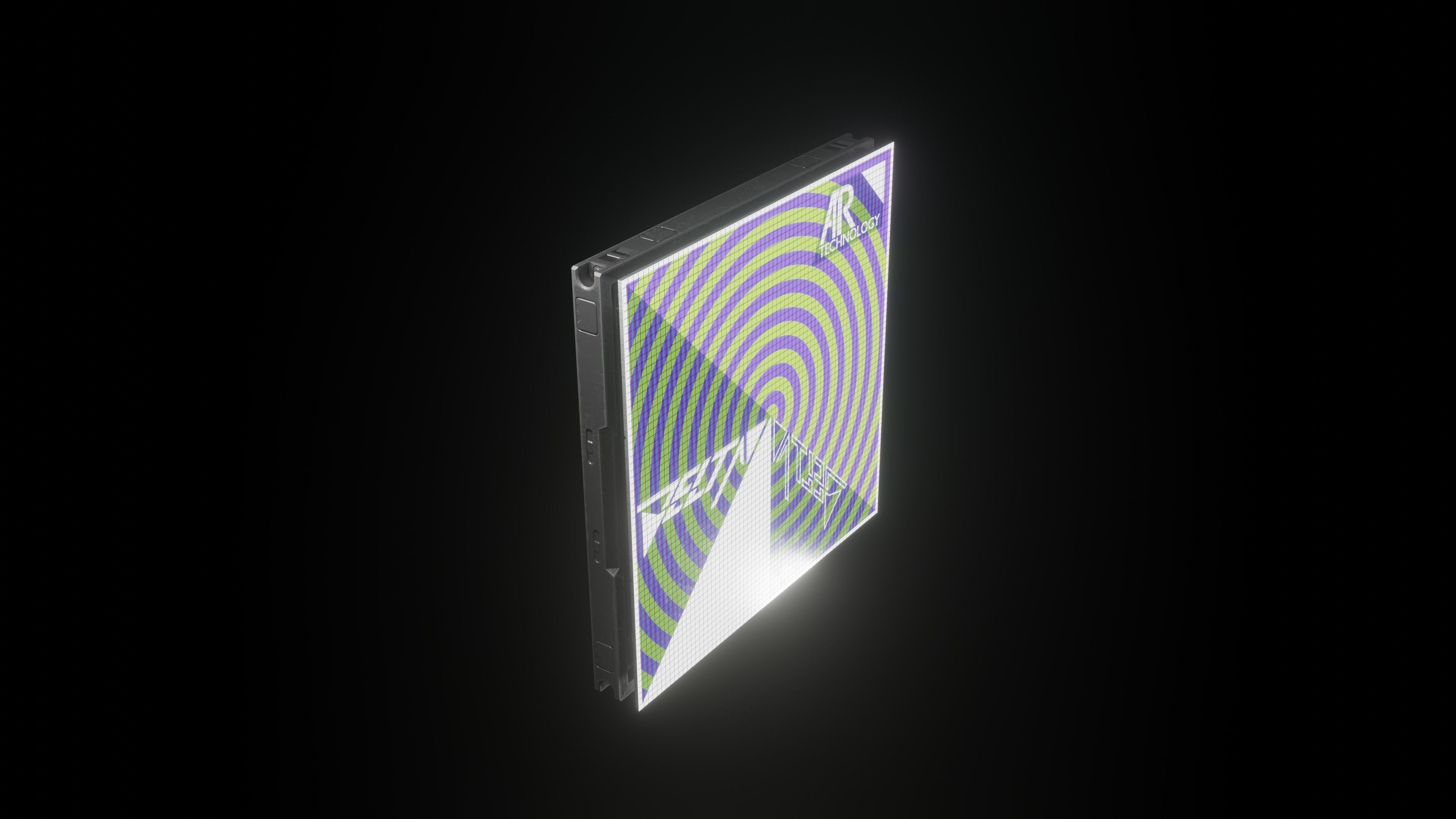 Modular TV screen Low-poly 3D model_17