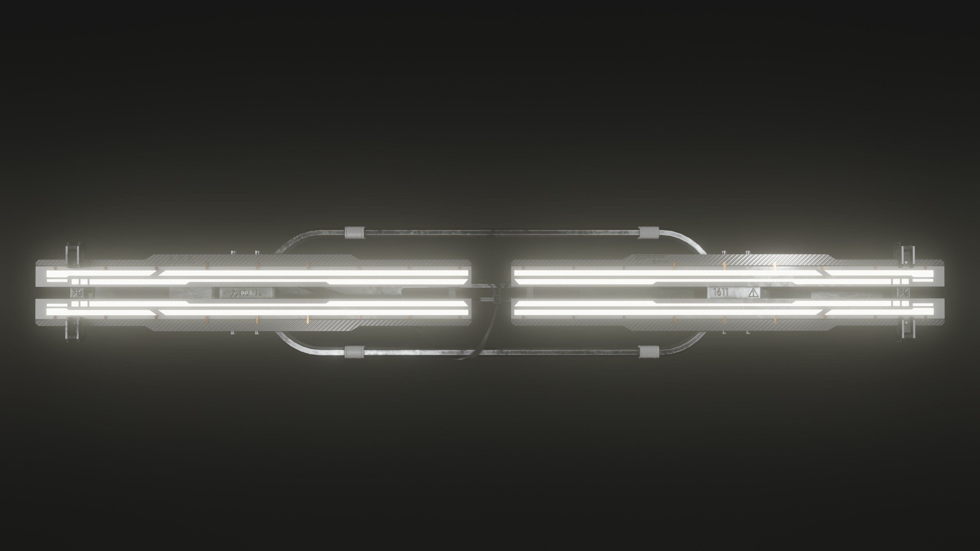 Modular TV screen Low-poly 3D model_14