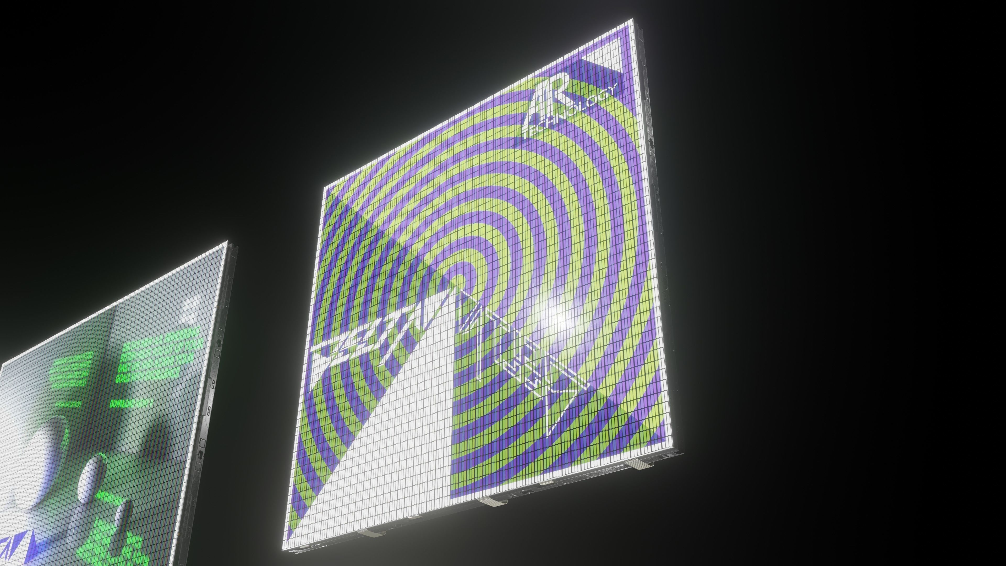 Modular TV screen Low-poly 3D model_7