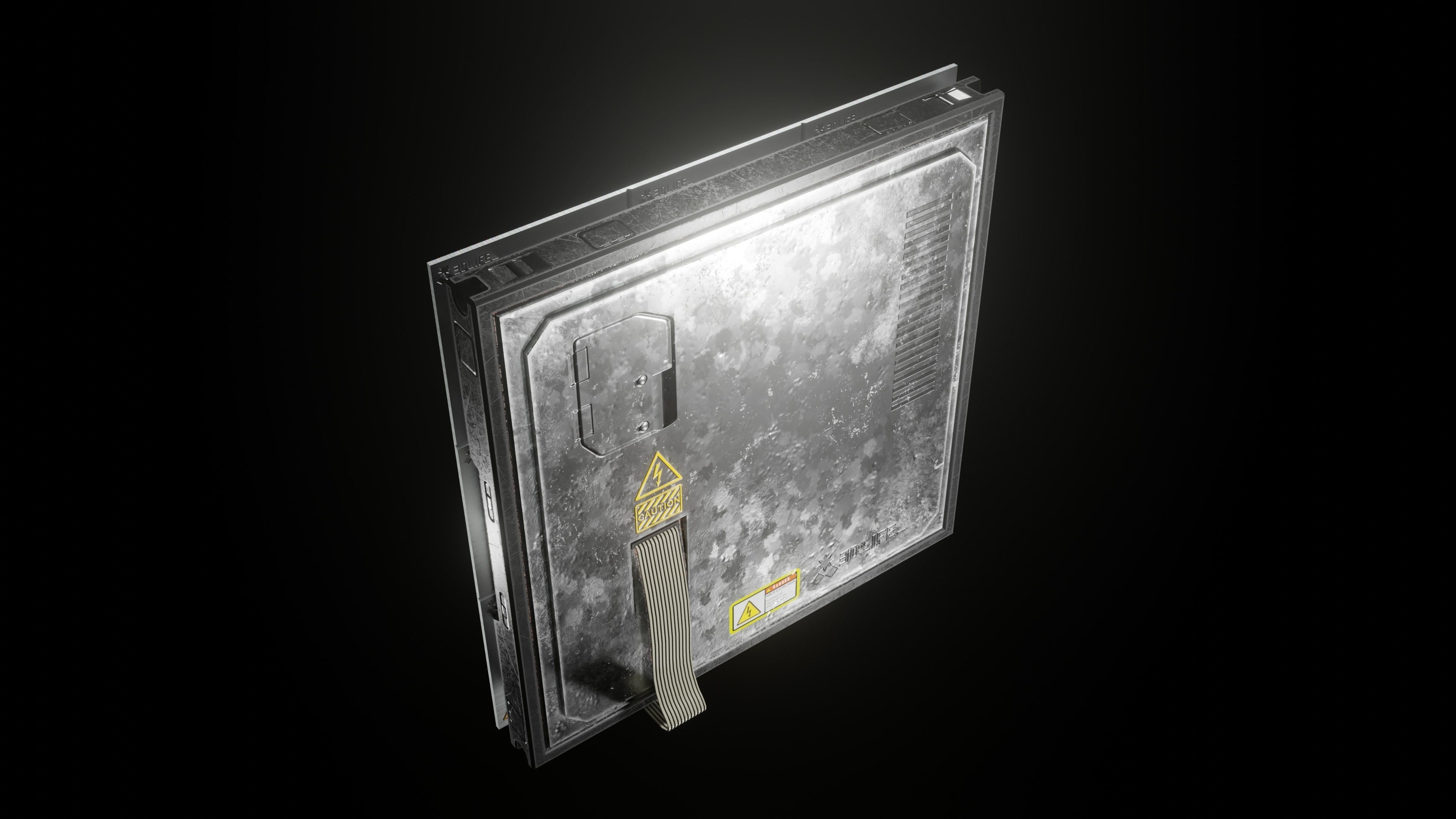 Modular TV screen Low-poly 3D model_15