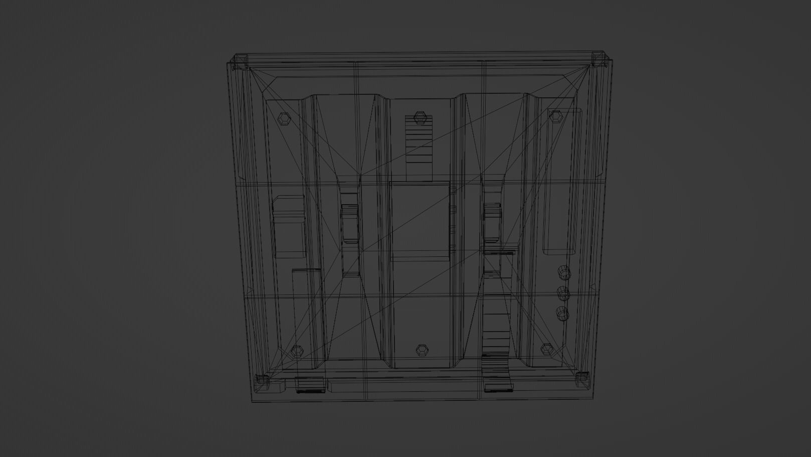 Modular TV screen Low-poly 3D model_20