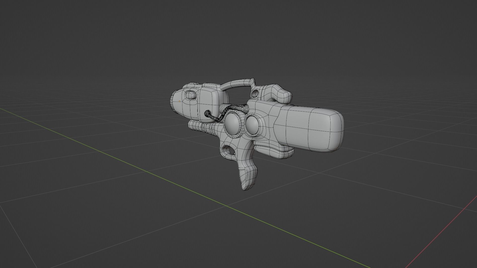Watergun Low-poly 3D model_4
