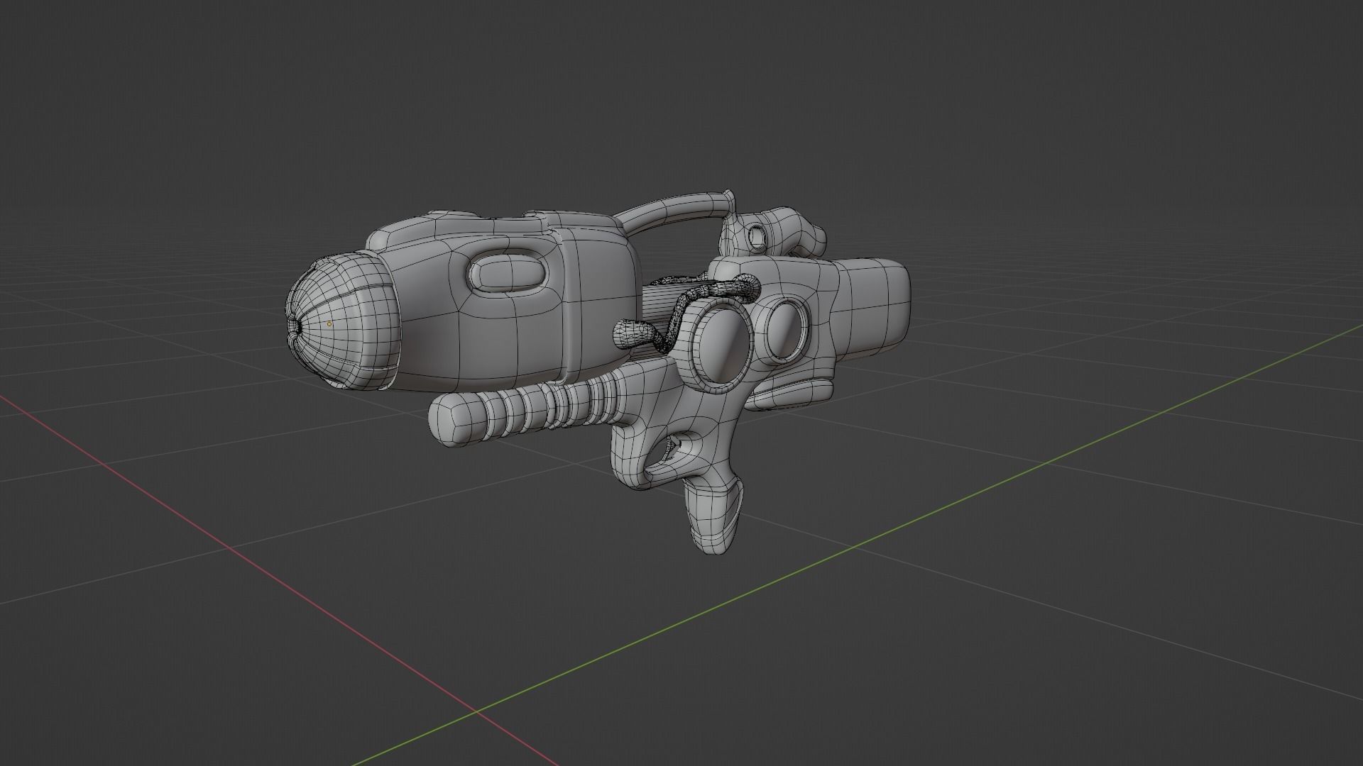 Watergun Low-poly 3D model_3