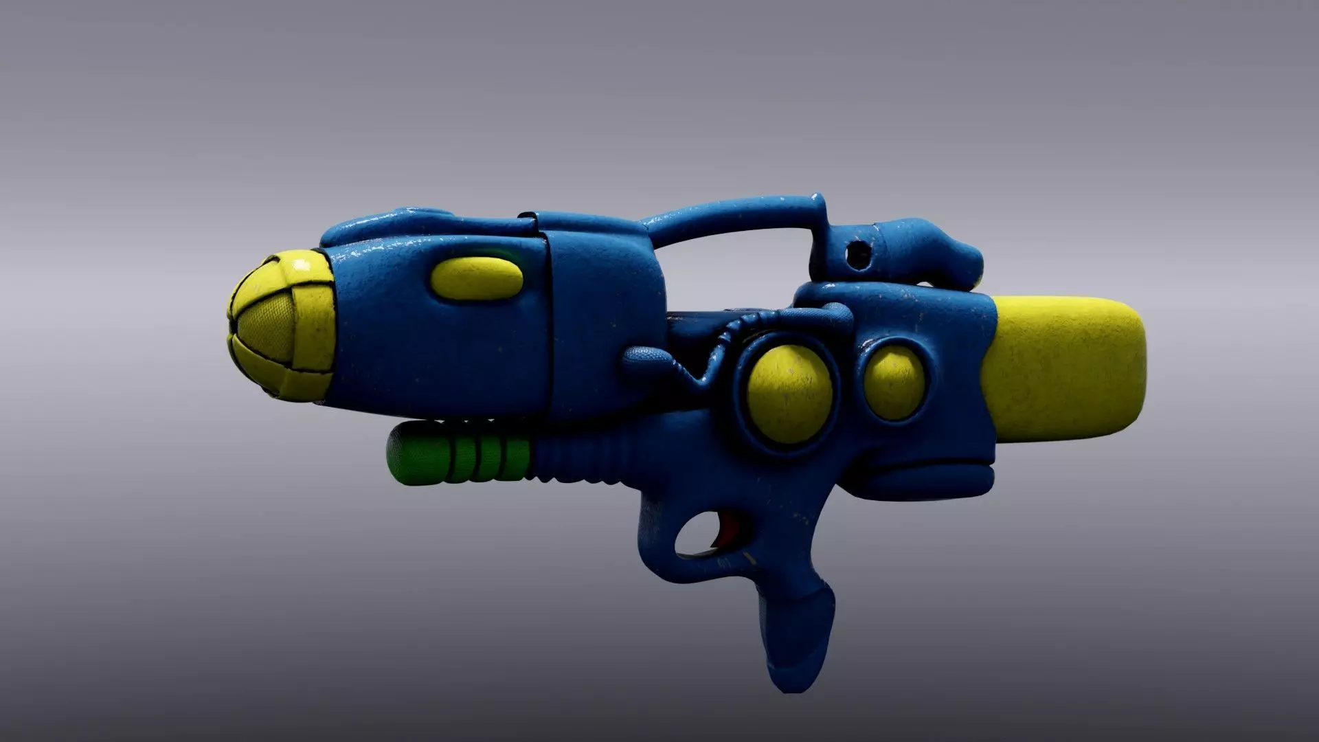 Watergun Low-poly 3D model_0