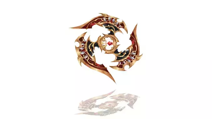 Royal Guard Chakram Low-poly 3D model