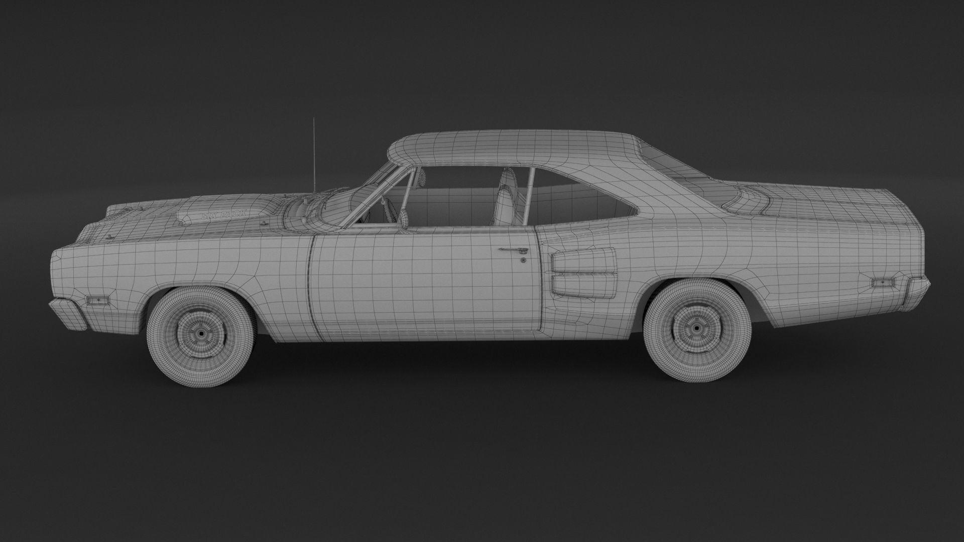 1969 Dodge Coronet Super Bee 3D model_9