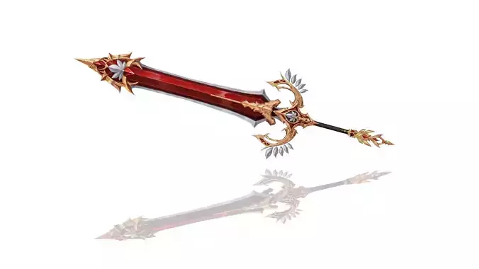 Royal Guard Heavy Sword Low-poly 3D model