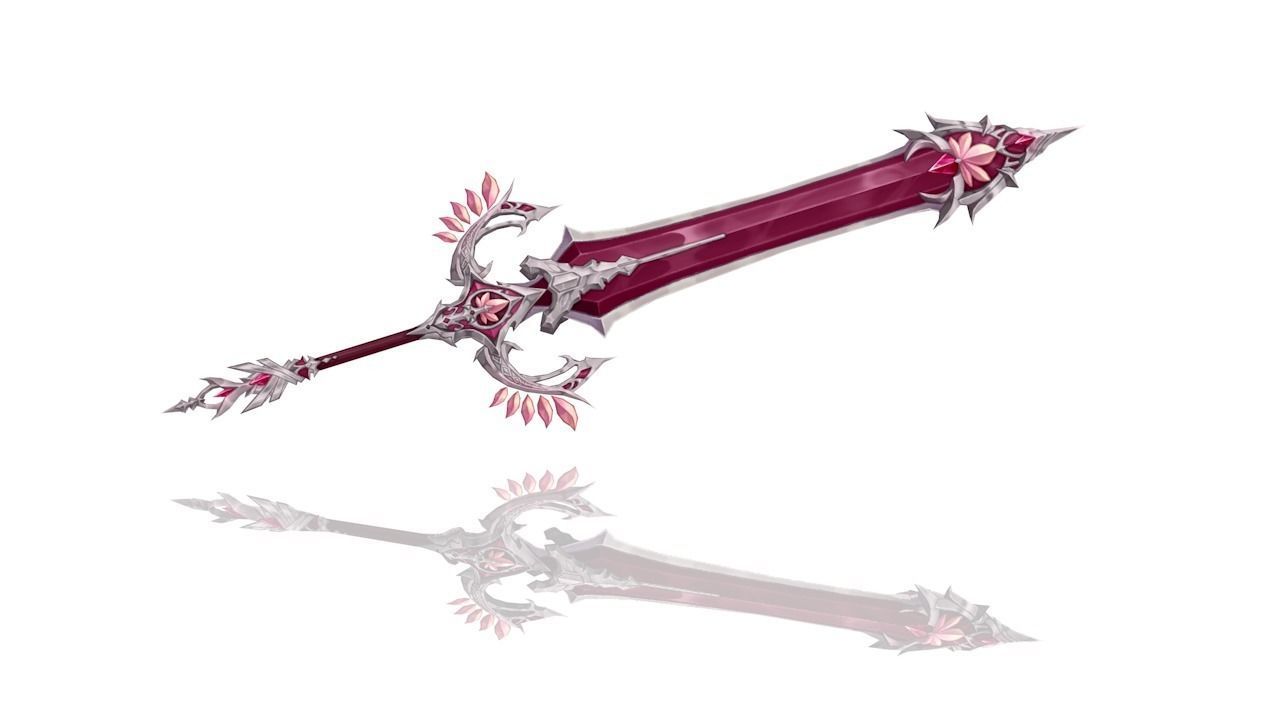 Royal Guard Heavy Sword Low-poly 3D model_2