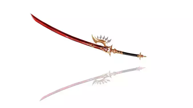 Royal Guard Long Sword Low-poly 3D model