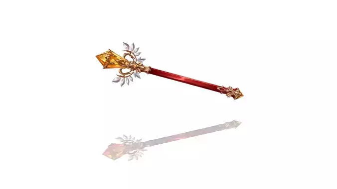 Royal Guard Magic Wand Low-poly 3D model