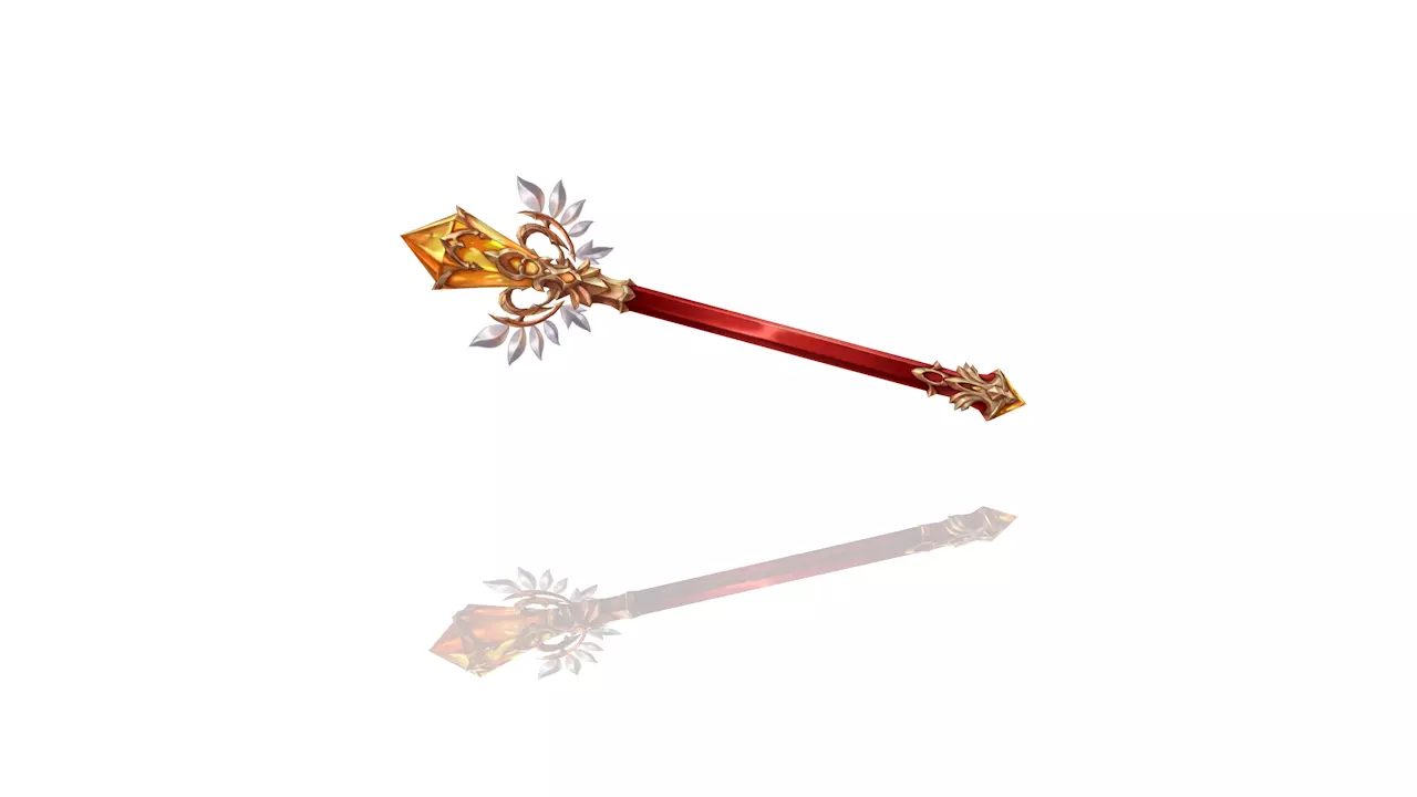 Royal Guard Magic Wand Low-poly 3D model_0