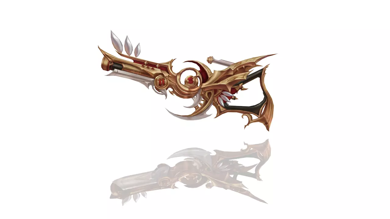 Royal Guard Rifle Low-poly 3D model_0