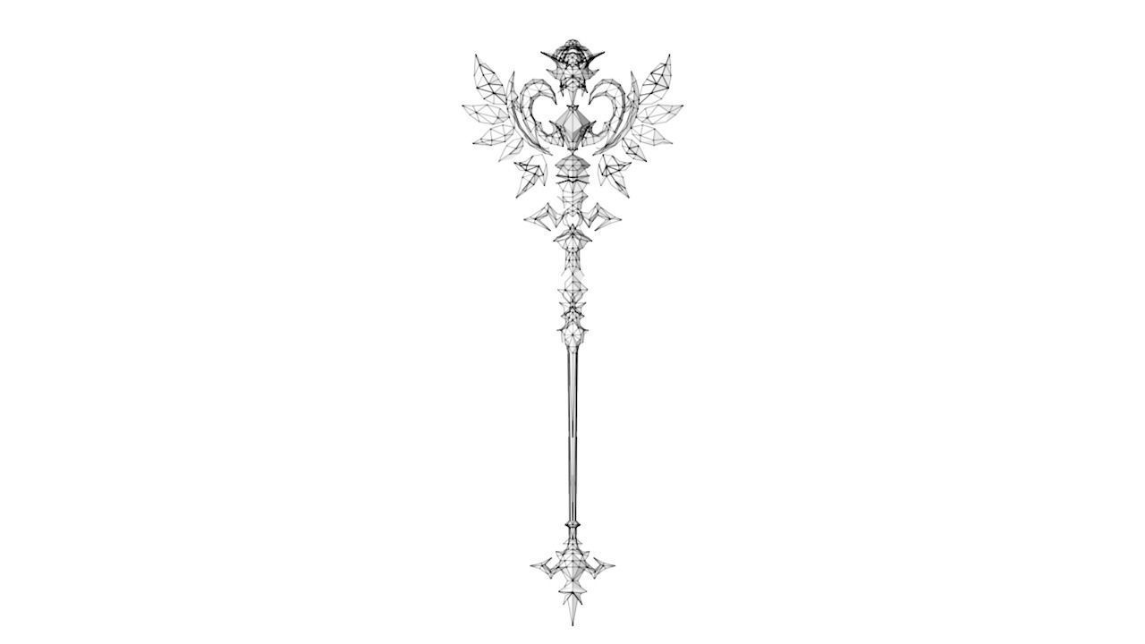 Royal Guard Scepter Low-poly 3D model_3