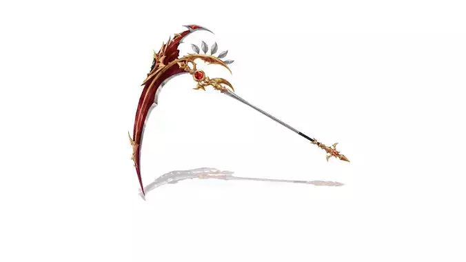 Royal Guard Scythe Low-poly 3D model