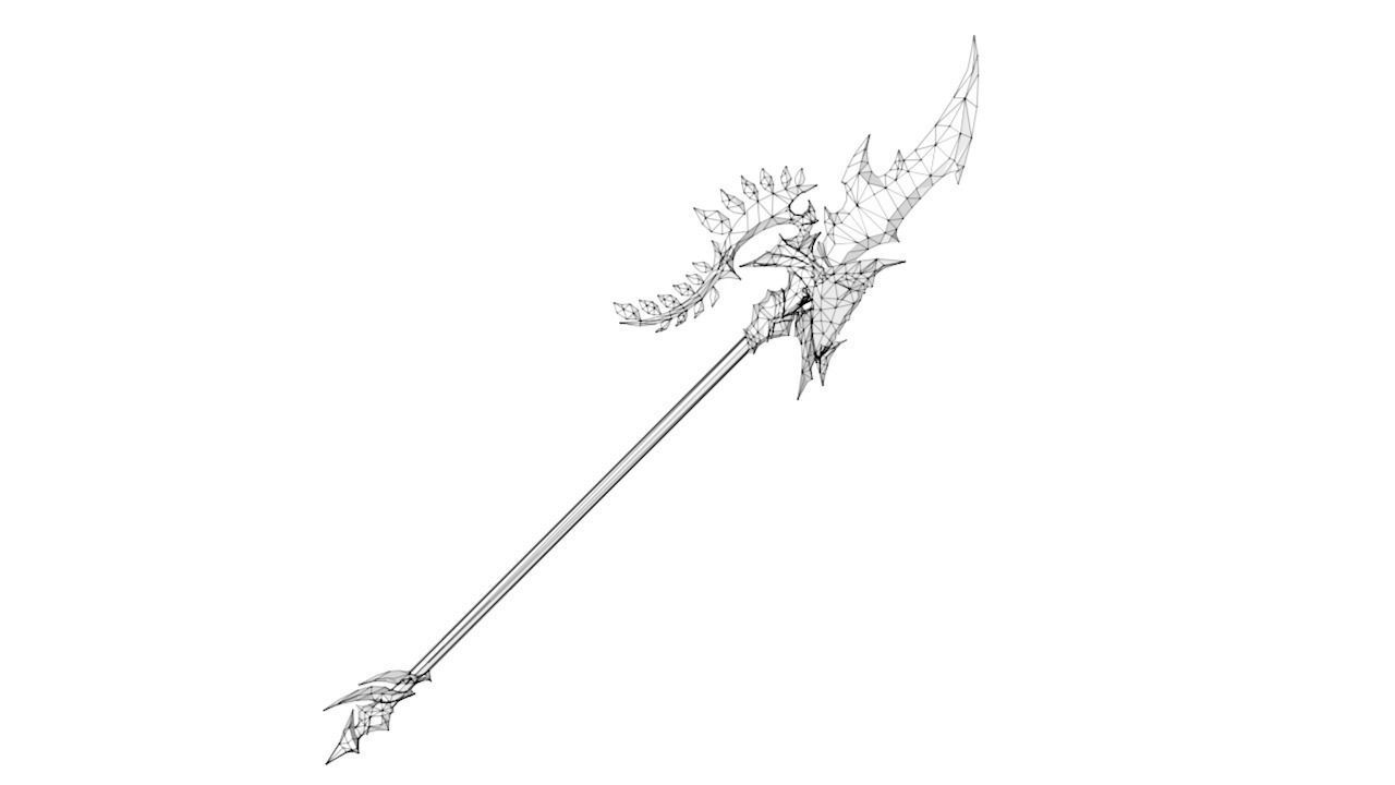 Royal Guard Spear Low-poly 3D model_3