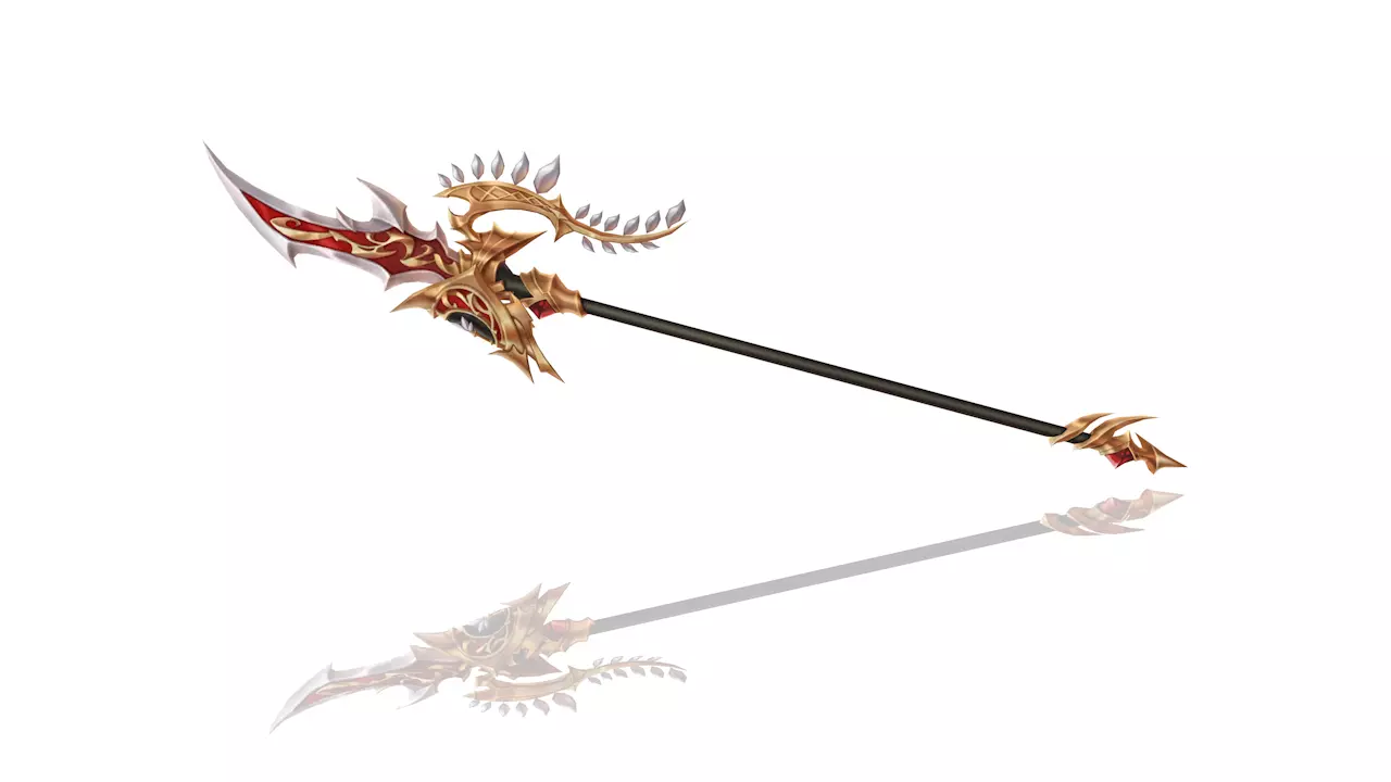 Royal Guard Spear Low-poly 3D model_0