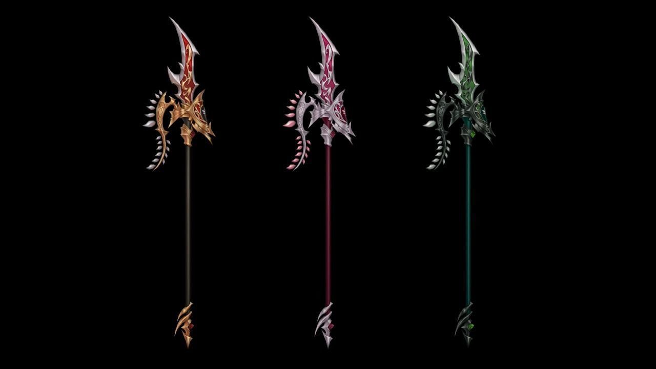 Royal Guard Spear Low-poly 3D model_4