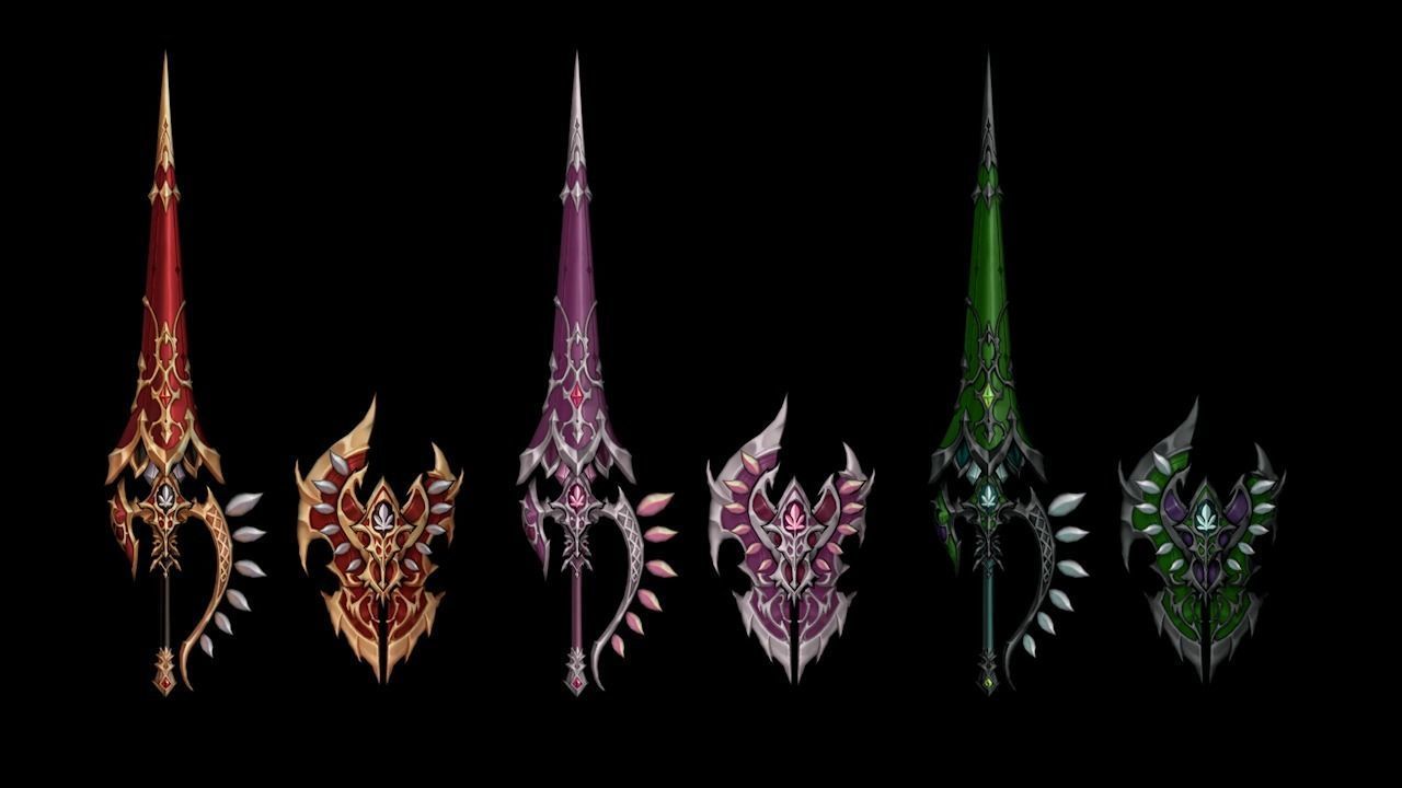 Royal Guard Spear and Shield Low-poly 3D model_4