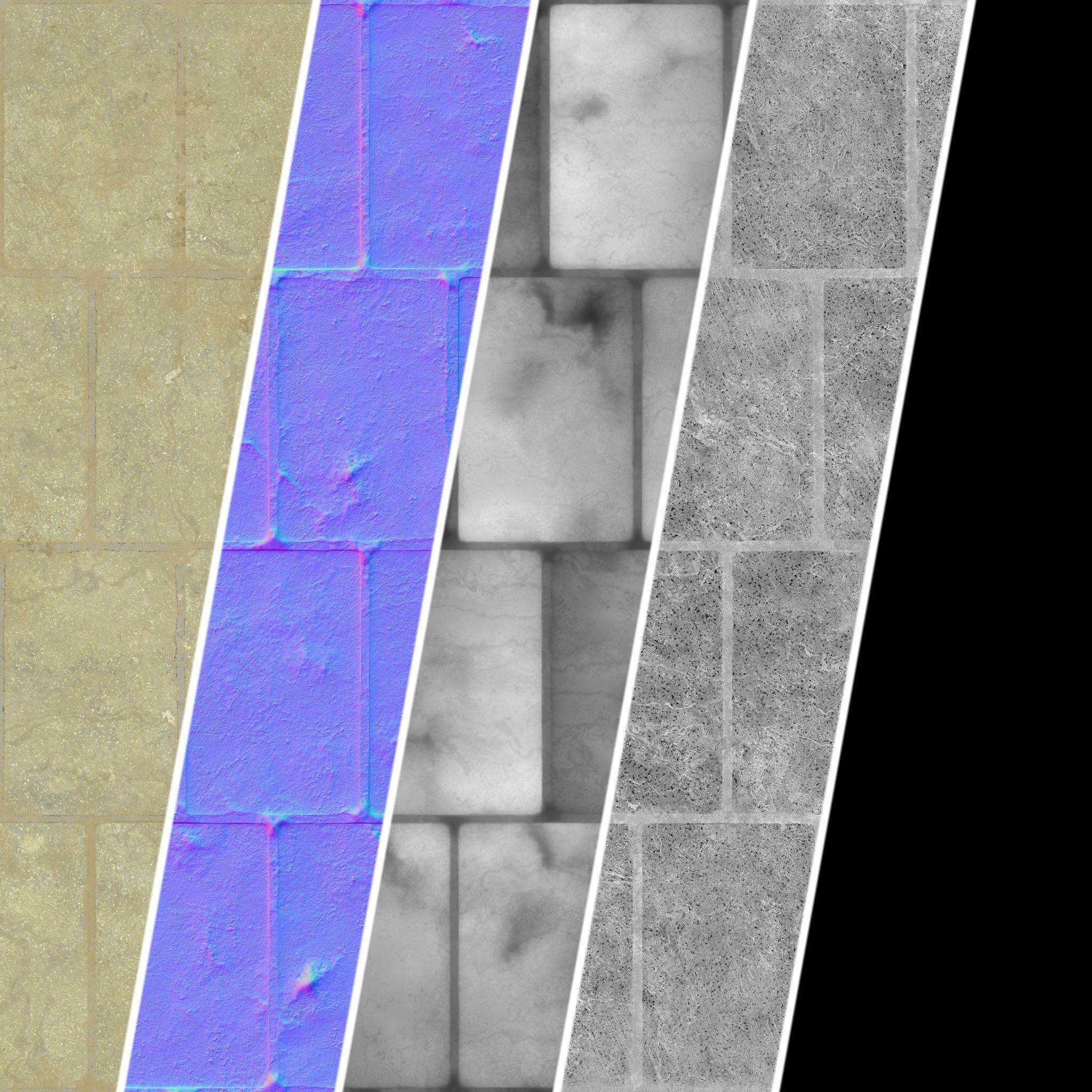 Stone Wall Materials 55- By Sbsar Pbr 4k Seamless Texture_3