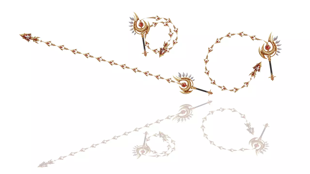 Royal Guard Whip Low-poly 3D model_0