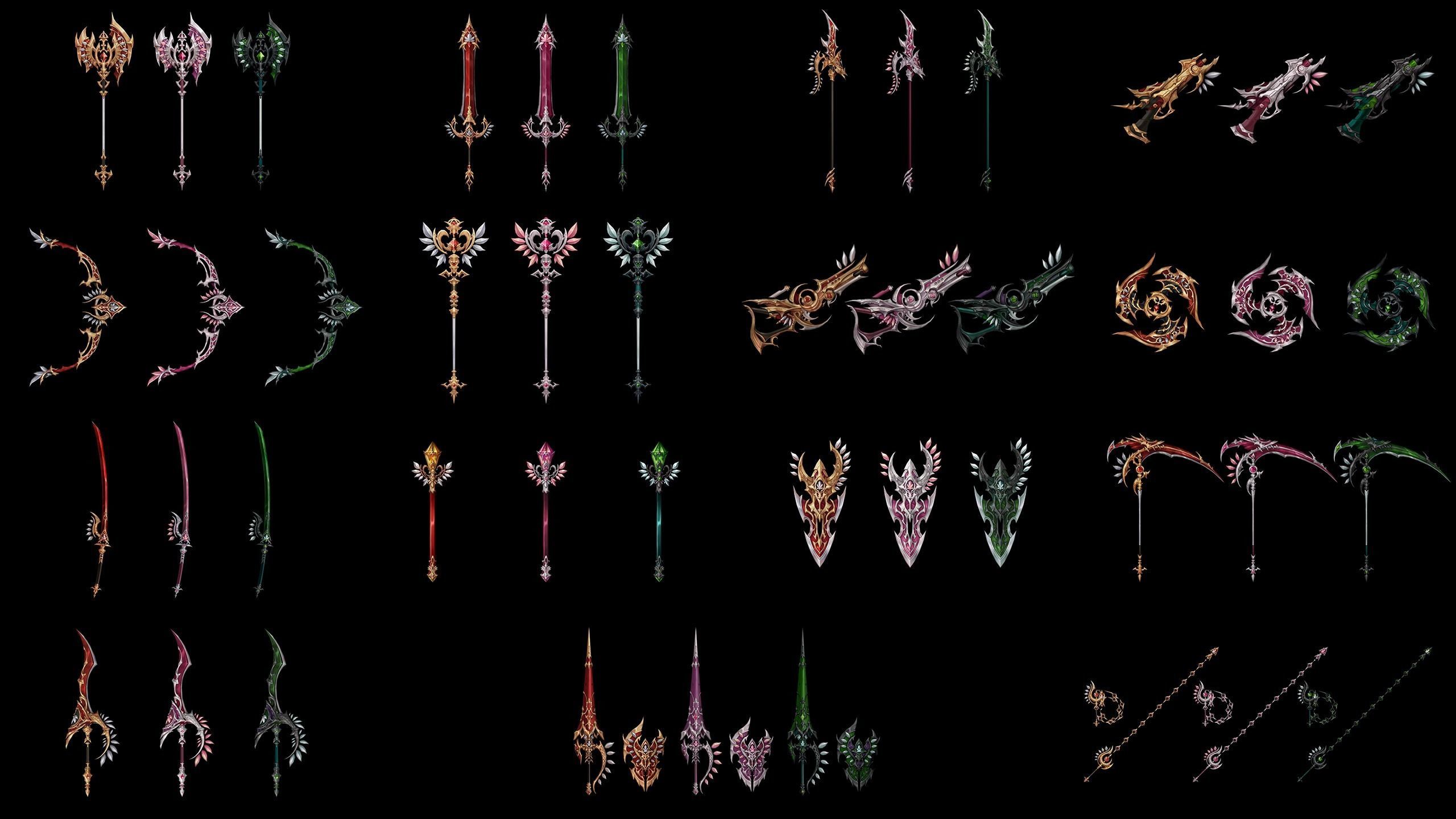 Royal Guard Weapons 3D Model Collection_13