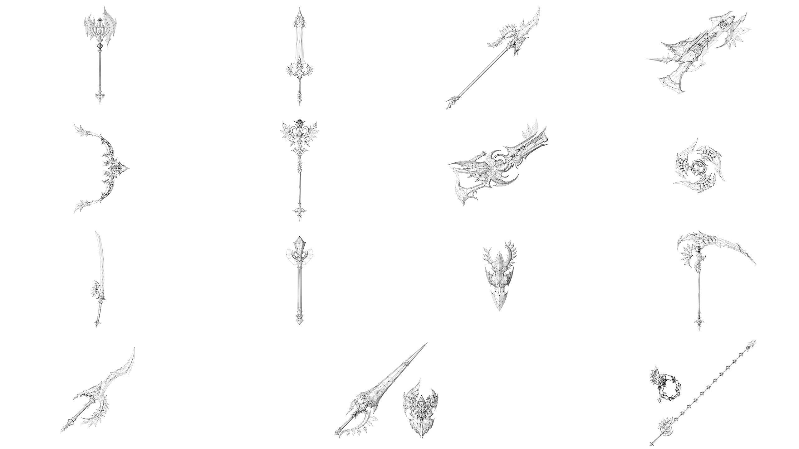 Royal Guard Weapons 3D Model Collection_9