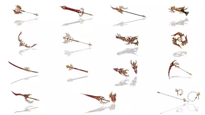 Royal Guard Weapons 3D Model Collection