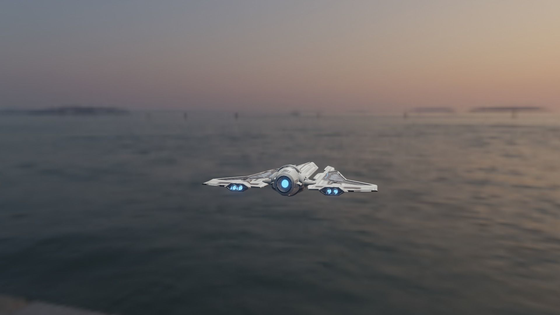 komrk-class fighter mandalorian 3 low poly Low-poly 3D model_1