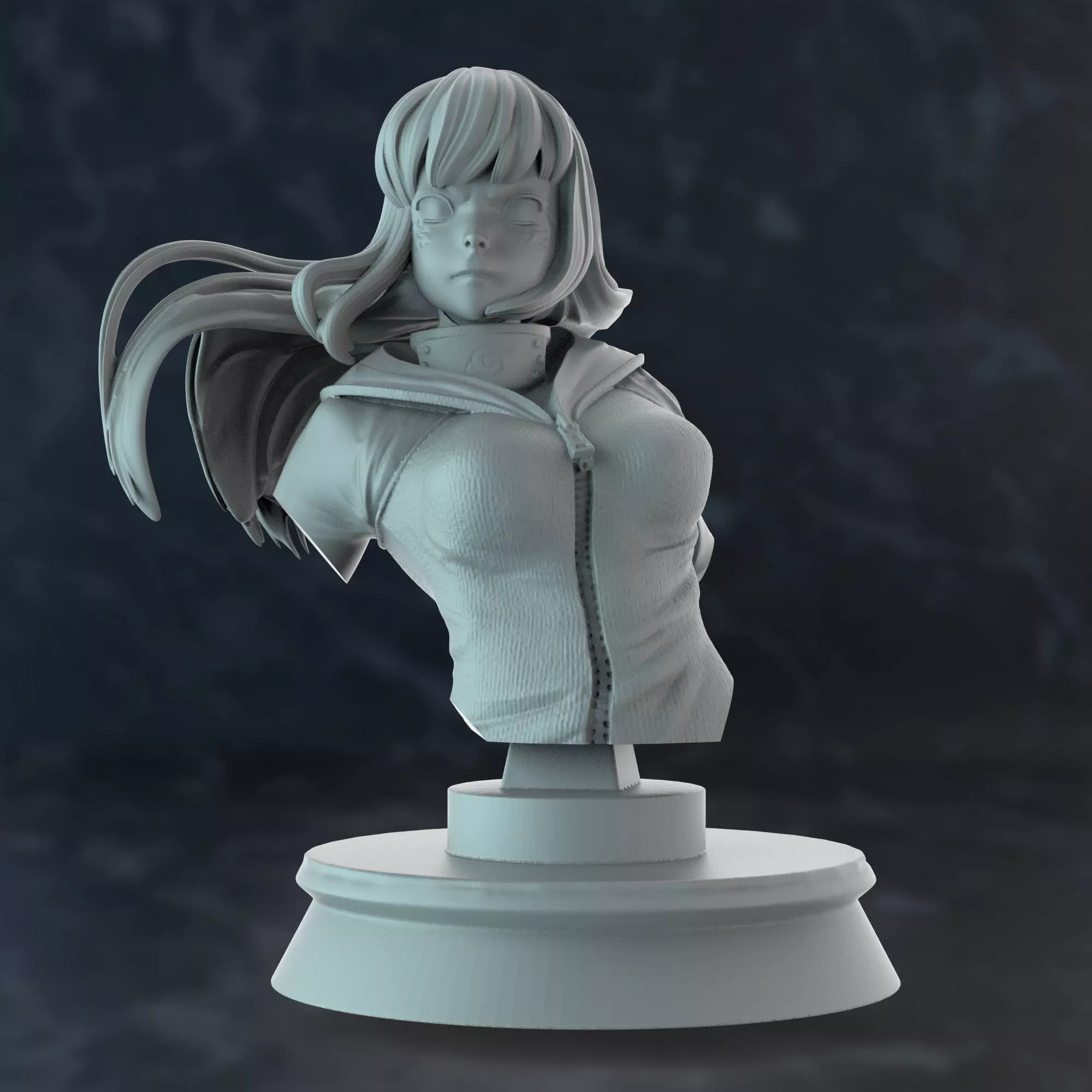 hinata bust  3D print model_0