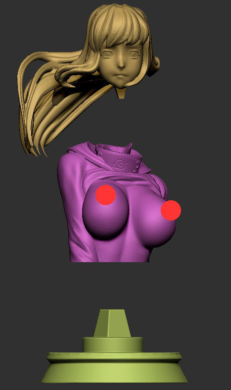 Hinata bust NFSW 3D print model_3