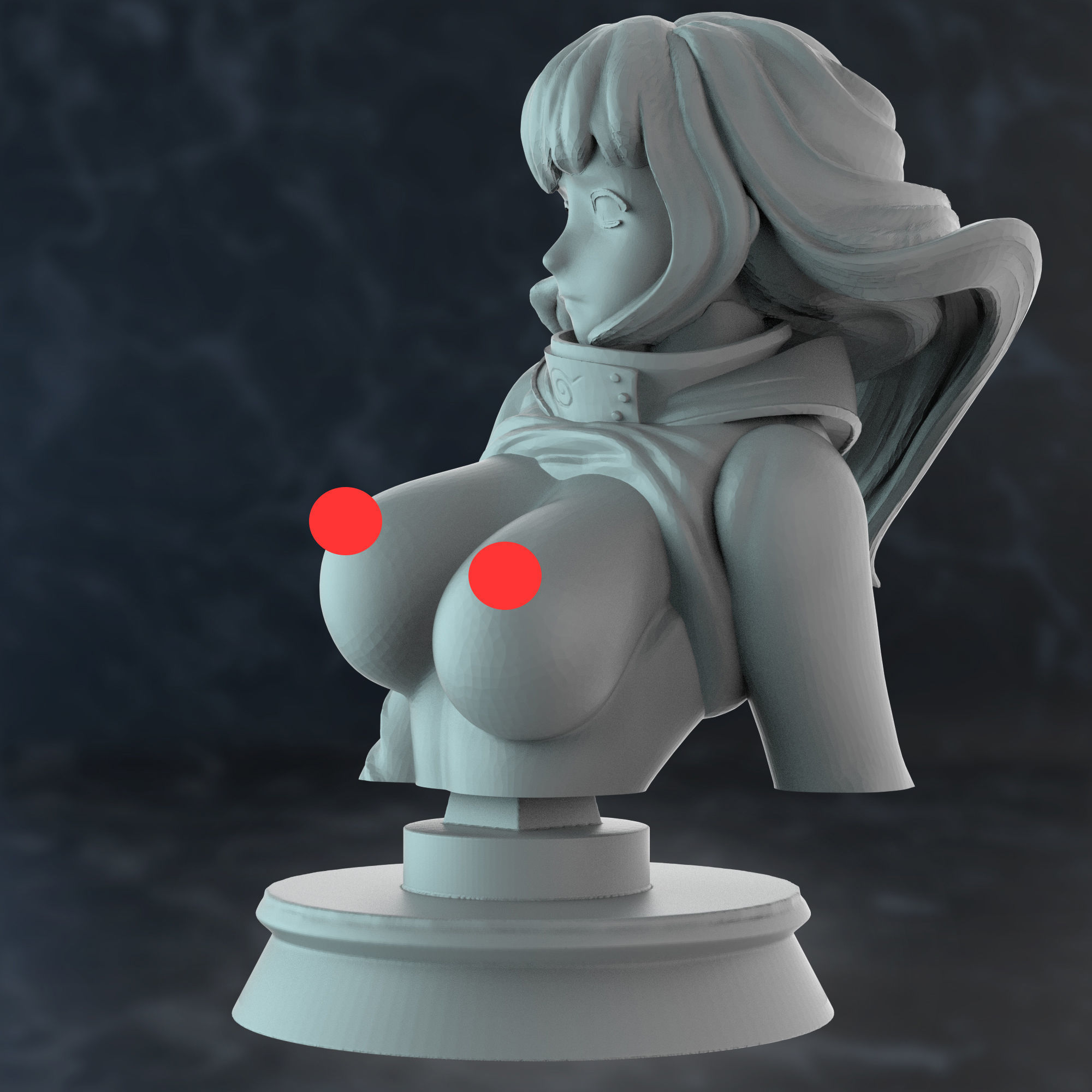Hinata bust NFSW 3D print model_1
