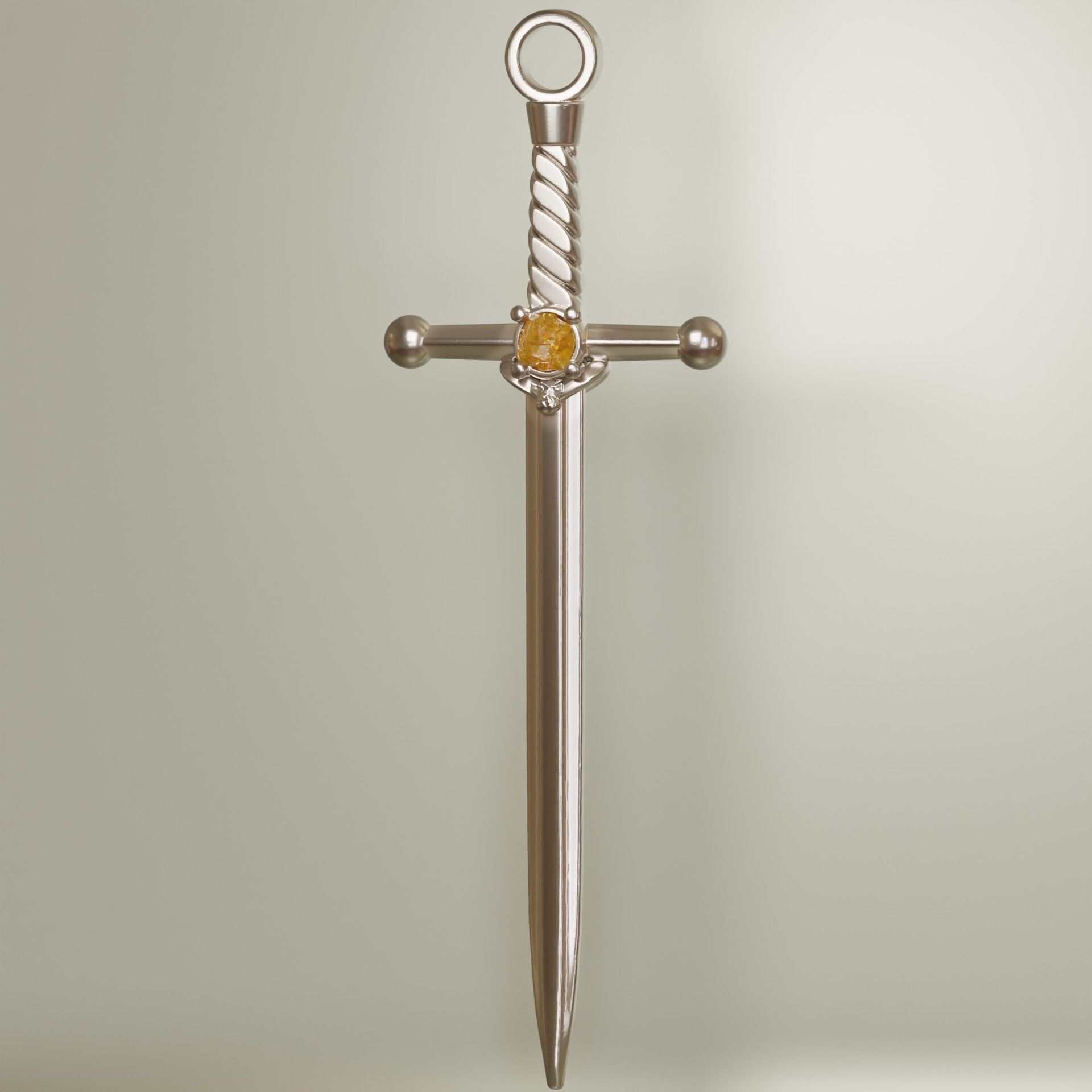 St Michael sword pendant 3D print model_7