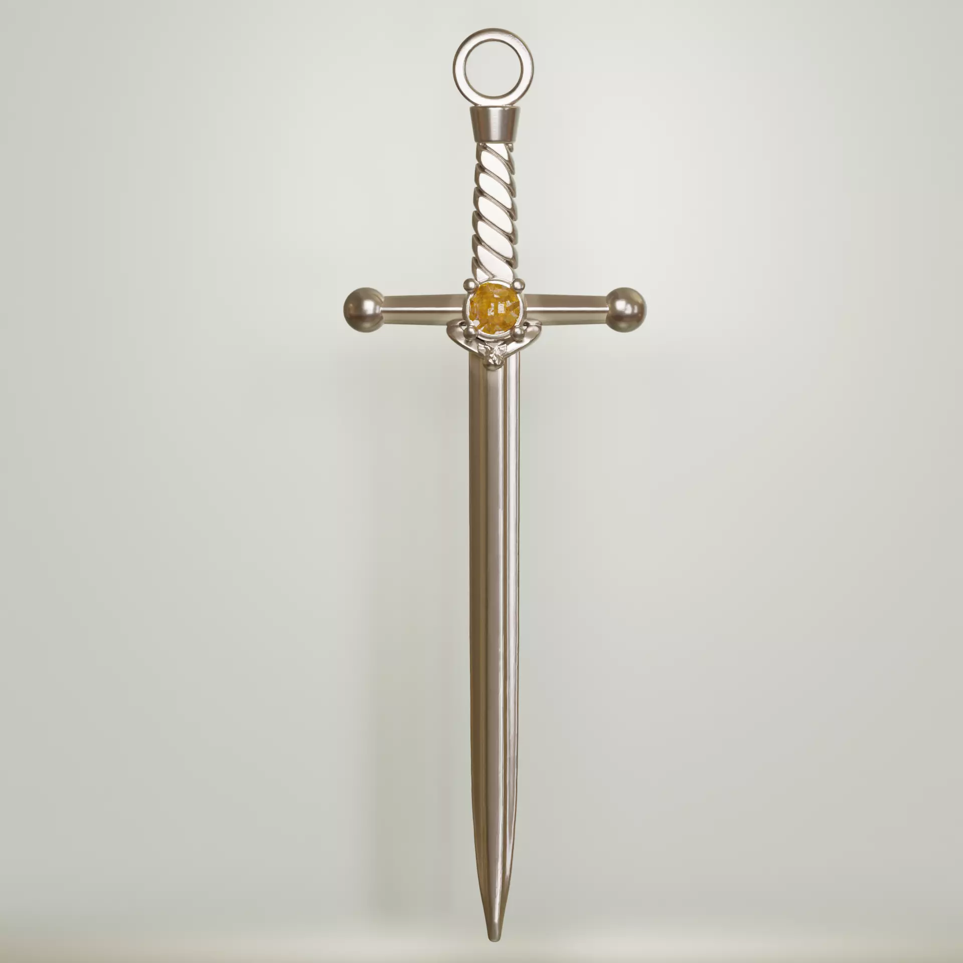 St Michael sword pendant 3D print model_0
